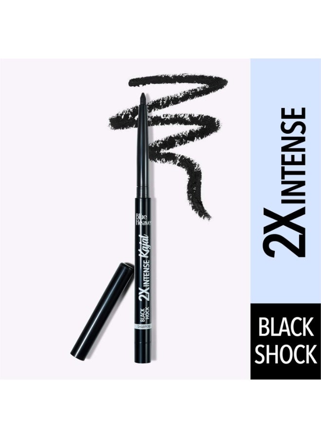 Blue Heaven 2X Intense Kajal Pencil, Black Shock| Waterproof And Smudge Proof Kajal| 0.35Gm & Dip & Twist Nail Paint Remover, 40 Ml, Matte Finish - Image 3